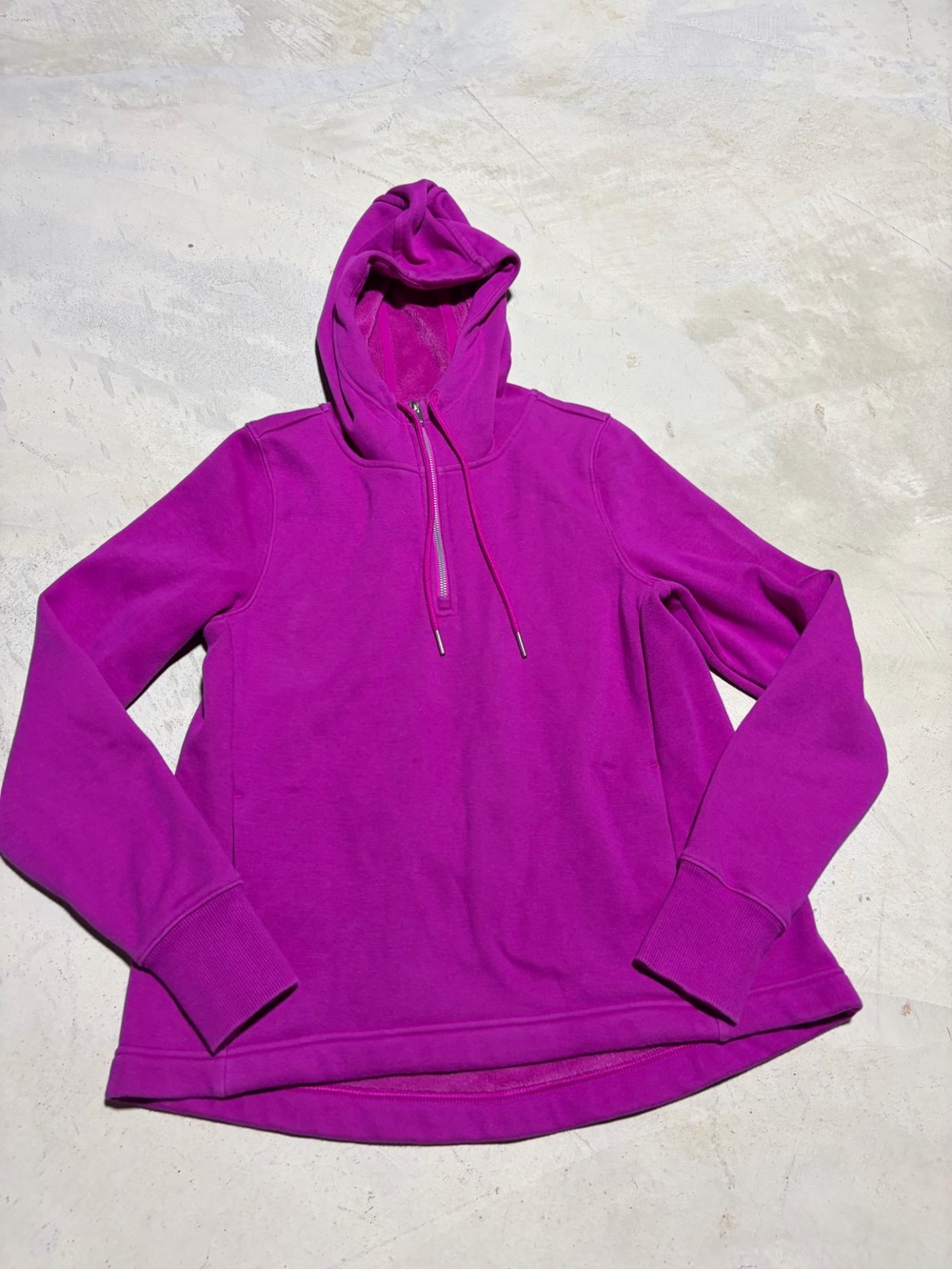 Athleta Women’s Fuchsia cozy karma 1/4 zip hoodie